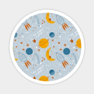 Cute baby cosmic pattern Magnet